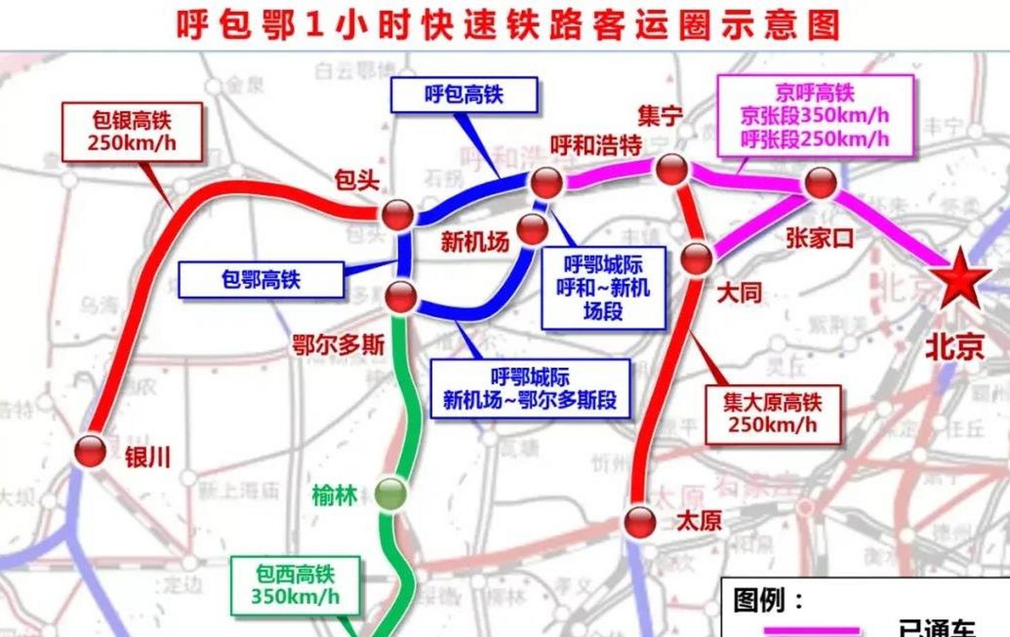 内蒙古高铁最新规划图